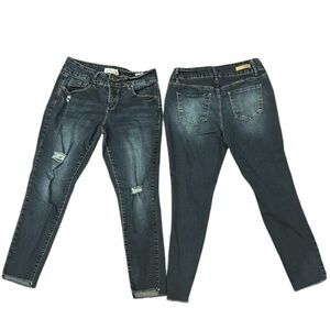 2 Jean Royalty for Me bundle, mid rise, stretchy, skinny jeans, distressed look